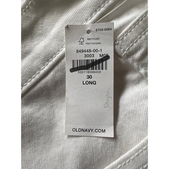 Old Navy Womans White High Rise Wow Loose Long Pants 30 - Picture 5 of 5